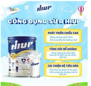 công dụng sữa tăng cao hiup