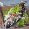 cá đối hấp bia